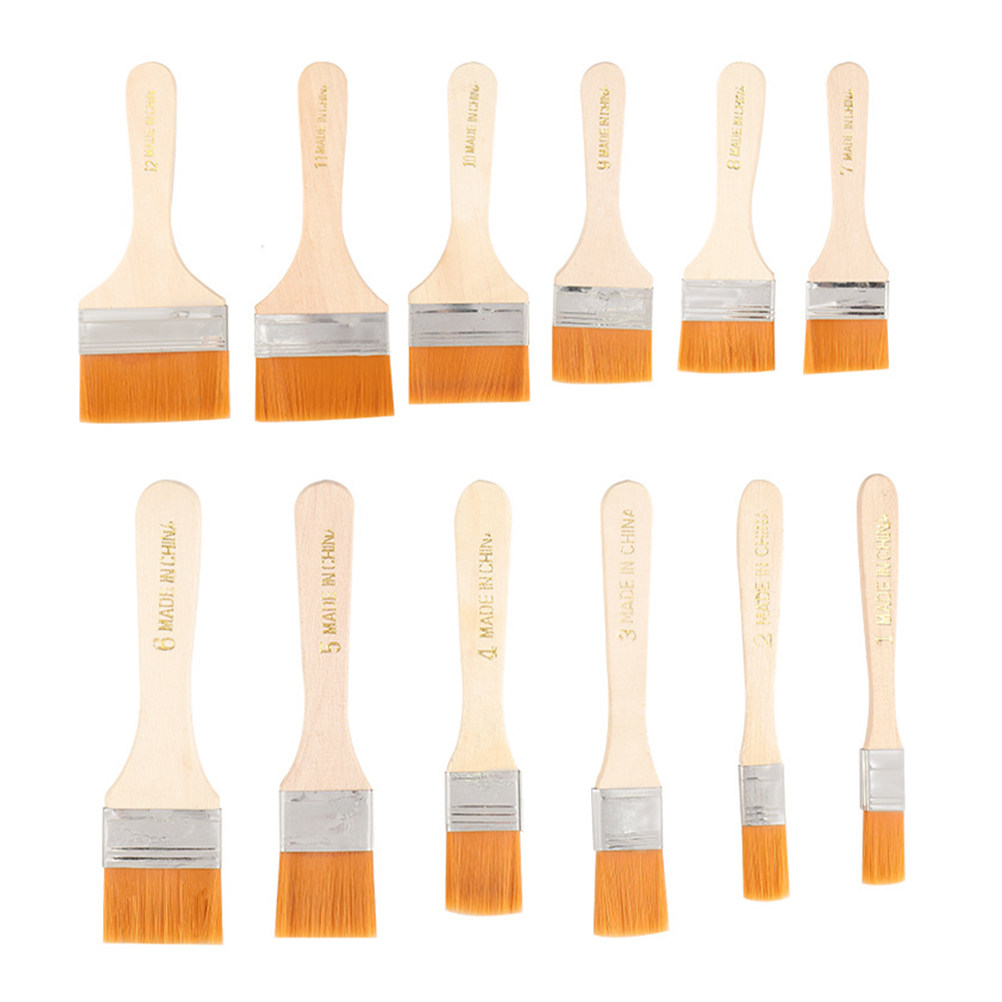 12 Buah Set Kuas Cat Pipih Ber - Home Improvement Fence ulasan dan harga