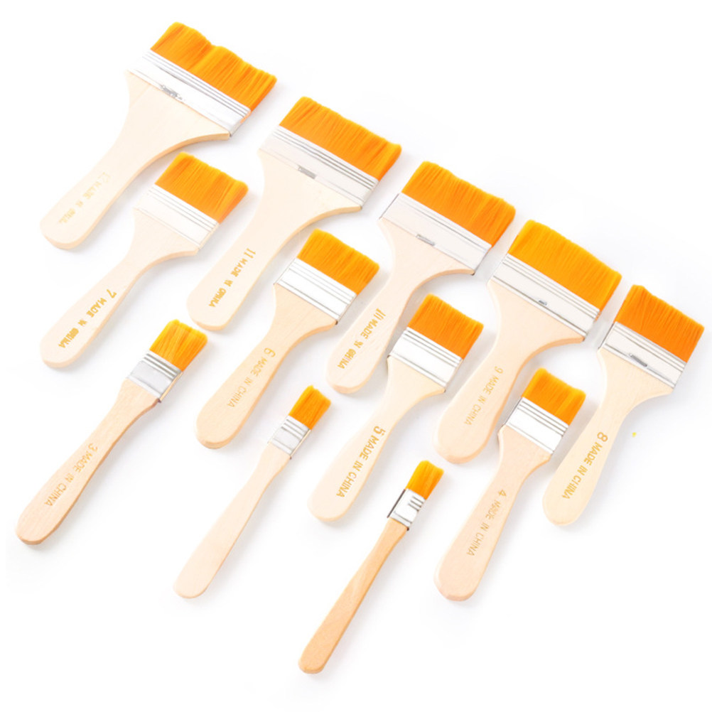 12 Buah Set Kuas Cat Pipih Ber - Home Improvement Fence ulasan dan harga