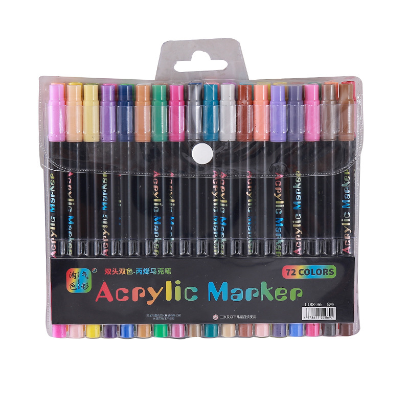 Set Pena Marker Akrilik Dua Uj - Paint Brush ulasan dan harga