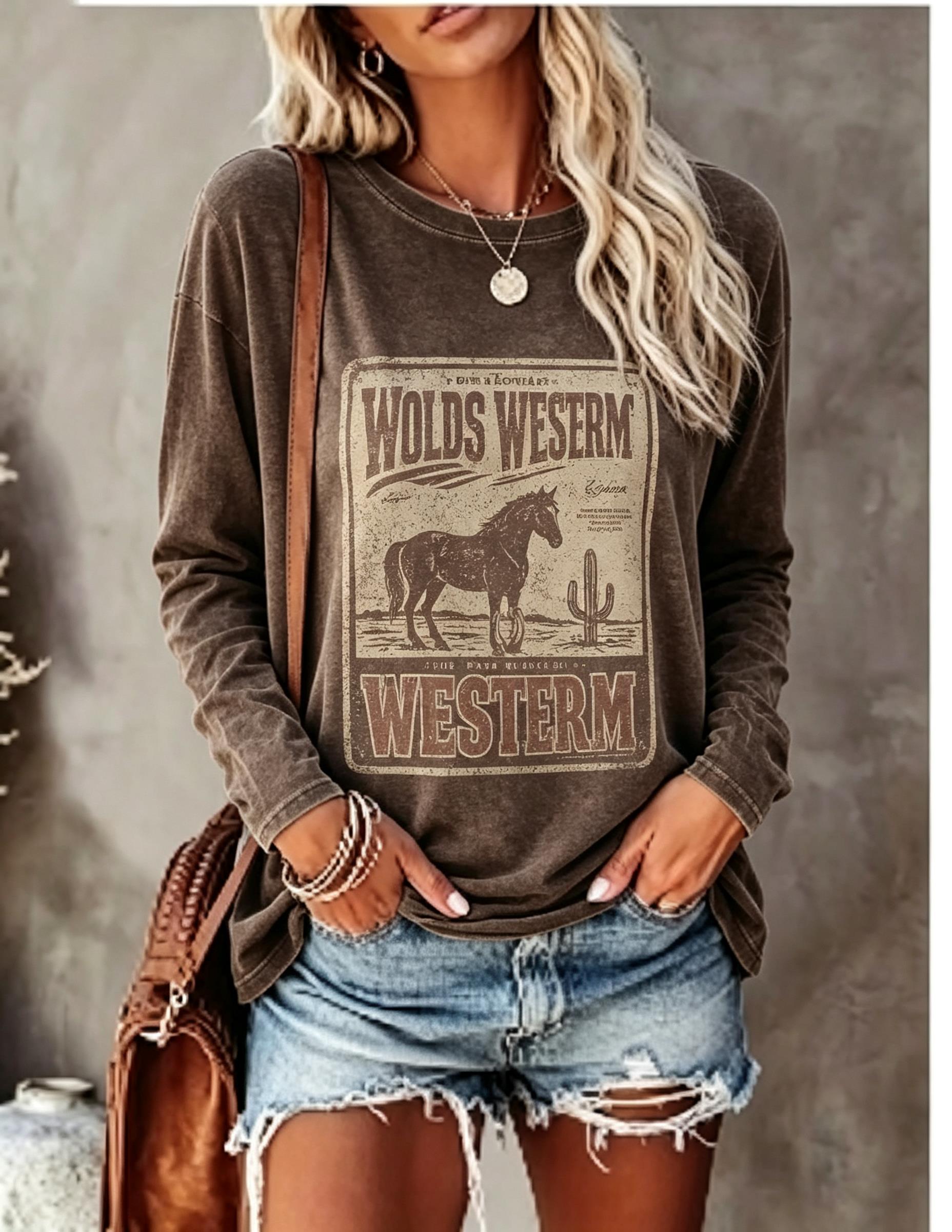 Kaos Lengan Panjang Wanita, Mo - Wallpaper ulasan dan harga